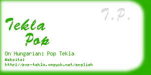 tekla pop business card
